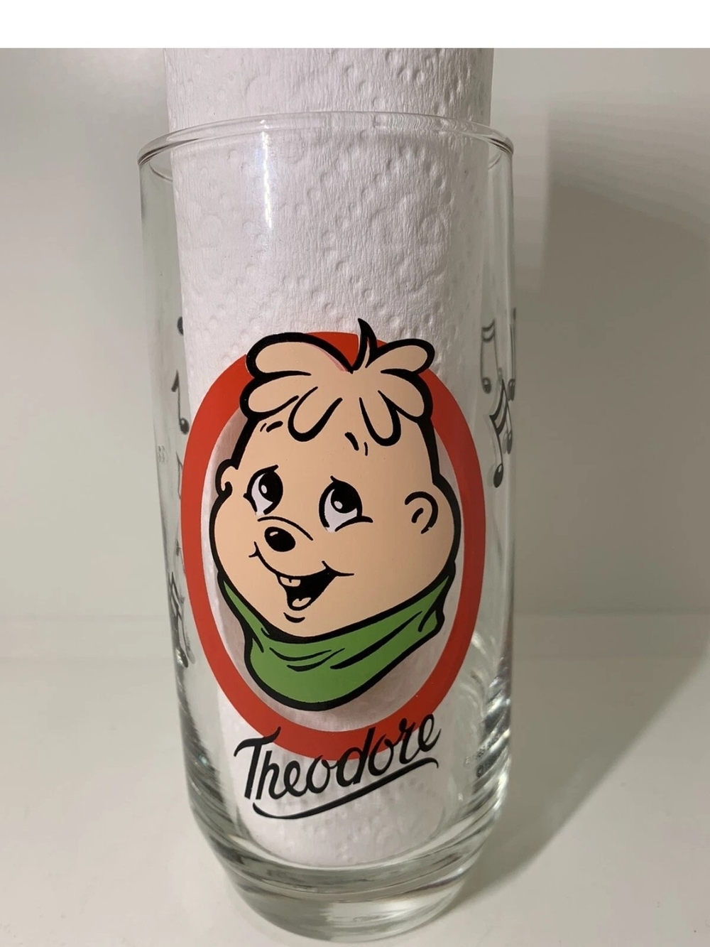 Theodore Character Glass Tumbler - Clear with Orange and Green